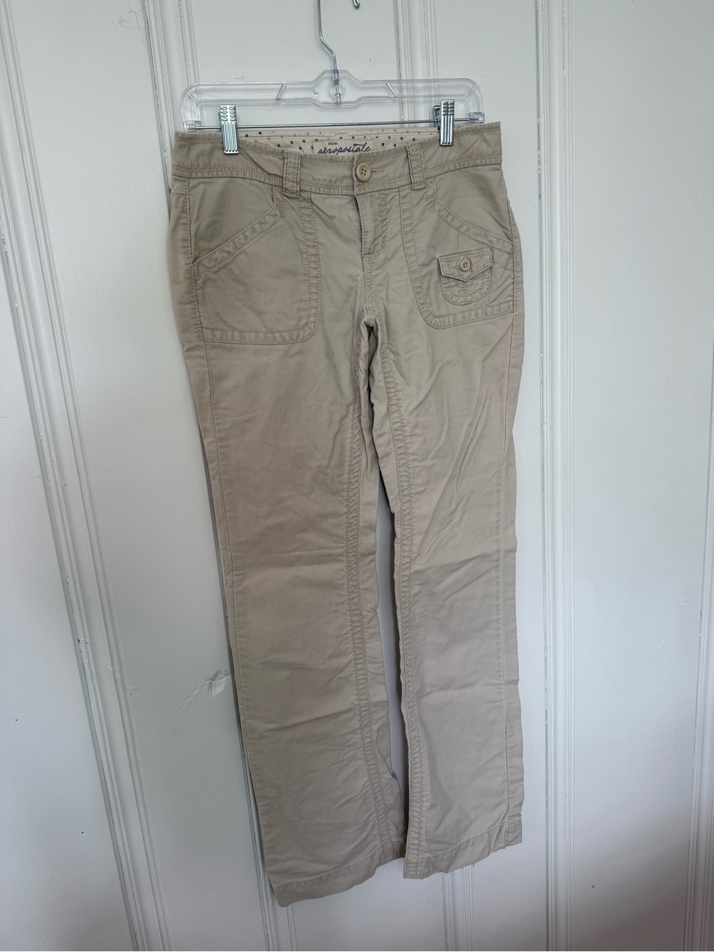 Aeropostale Women’s Khaki Straight-Leg Chinos - Light Beige